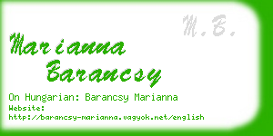 marianna barancsy business card